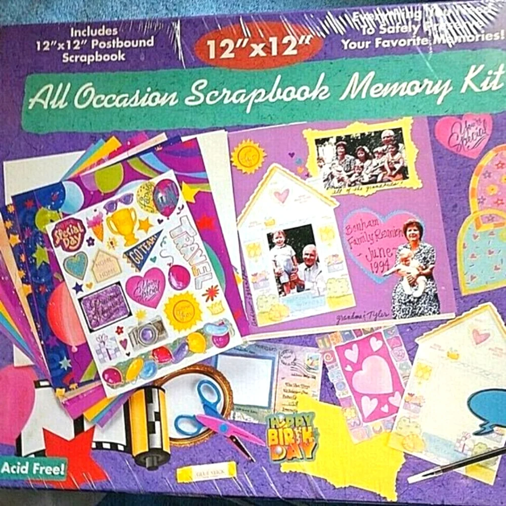 SCRAPBOOK All Occasion Scrapbook Memories Kit NEW All Acid Free 12
